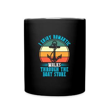 Captain Boat Captains Cadeau - Mug uni - noir - Devant