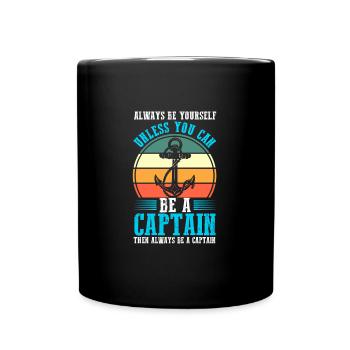 Captain Boat Captains Cadeau - Mug uni - noir - Devant