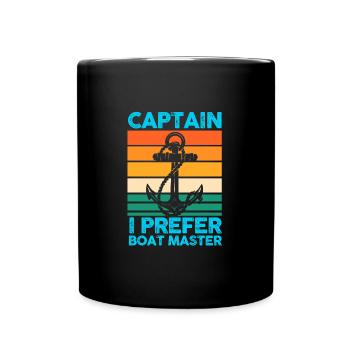 Captain Boat Captains Cadeau - Mug uni - noir - Devant