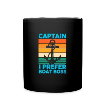 Captain Boat Captains Cadeau - Mug uni - noir - Devant
