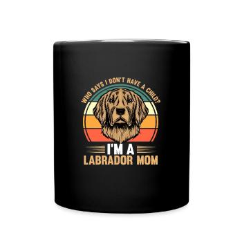 labrador mom labrador owner dog labradors - Full Colour Mug - black - Front