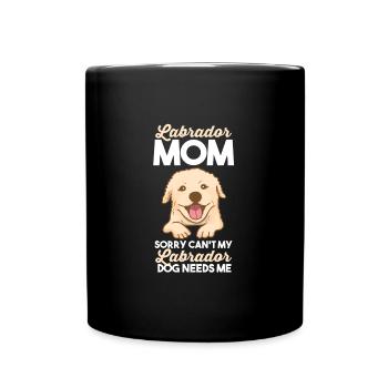labrador mom labrador owner dog labradors - Full Colour Mug - black - Front