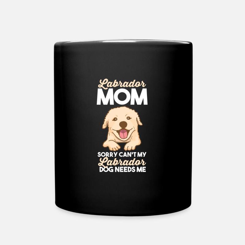 labrador mom labradorbesitzer hund labradors - Tasse einfarbig - Schwarz