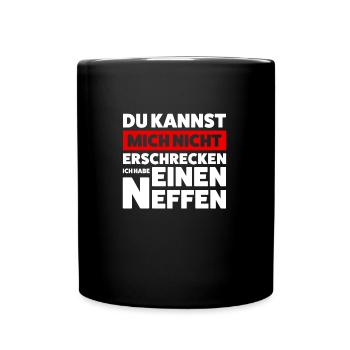 Onkel Neffe Neffen Geschenk - Tasse einfarbig - Schwarz - Vorne
