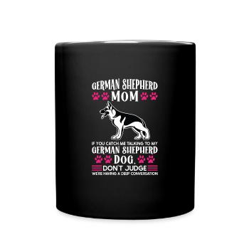 Schäferhund Mama Deutscher Schäferhund Geschenk - Tasse einfarbig - Schwarz - Vorne