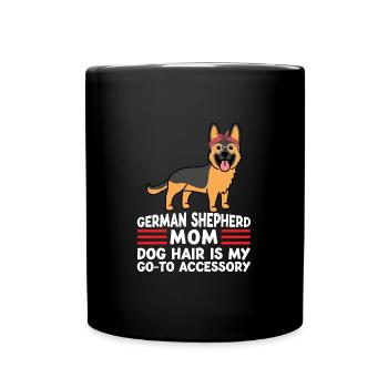 Schäferhund Mama Deutscher Schäferhund Geschenk - Tasse einfarbig - Schwarz - Vorne