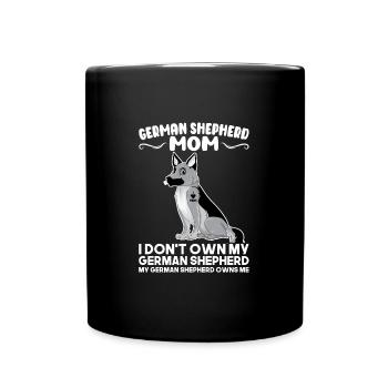 Schäferhund Mama Deutscher Schäferhund Geschenk - Tasse einfarbig - Schwarz - Vorne