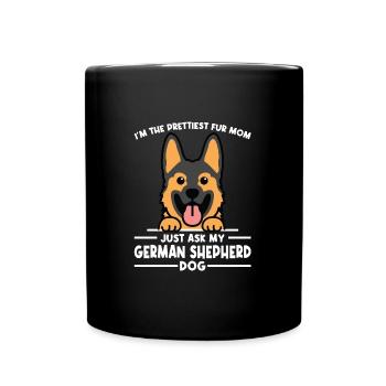 Schäferhund Mama Deutscher Schäferhund Geschenk - Tasse einfarbig - Schwarz - Vorne