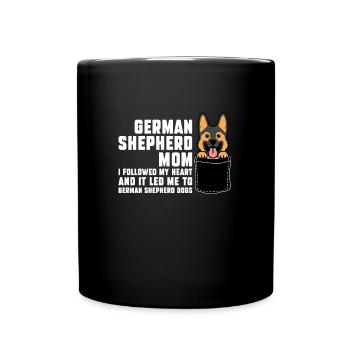 Schäferhund Mama Deutscher Schäferhund Geschenk - Tasse einfarbig - Schwarz - Vorne