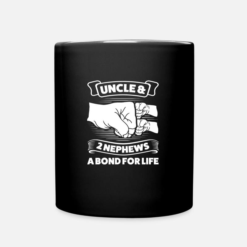 Onkel & 2 Neffen Onkel 2 Nephews Geschenk - Tasse einfarbig - Schwarz