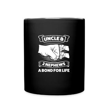 Uncle & 2 Nephews Uncle 2 Nephews Gift - Full Colour Mug - black - Front