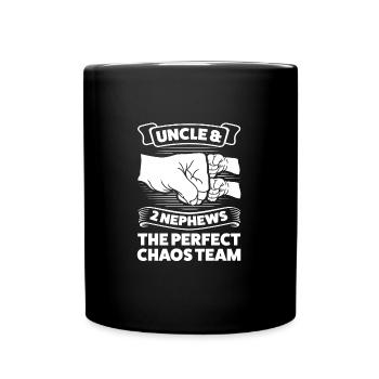 Uncle & 2 Nephews Uncle 2 Nephews Gift - Full Colour Mug - black - Front