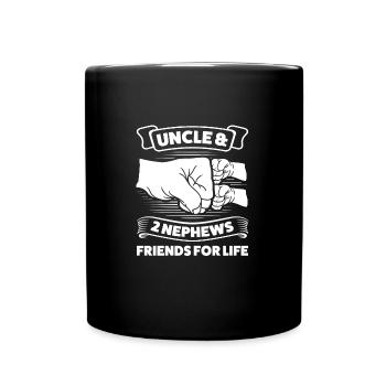 Uncle & 2 Nephews Uncle 2 Nephews Gift - Full Colour Mug - black - Front