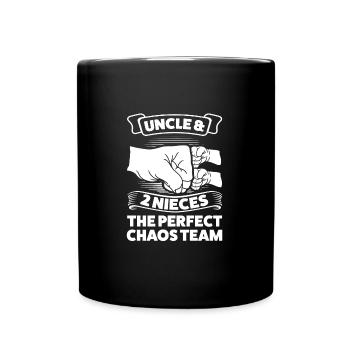 Uncle & 2 Nieces Uncle 2 Nieces Gift - Full Colour Mug - black - Front