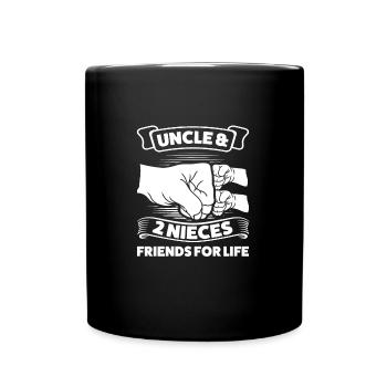 Uncle & 2 Nieces Uncle 2 Nieces Gift - Full Colour Mug - black - Front