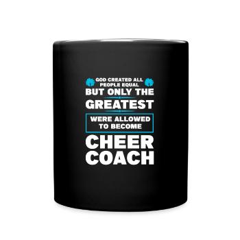 coach cheer sport cheer coach gift - Full Colour Mug - black - Front