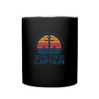 Captain Captains Boating Gift - Full Colour Mug - black - Front