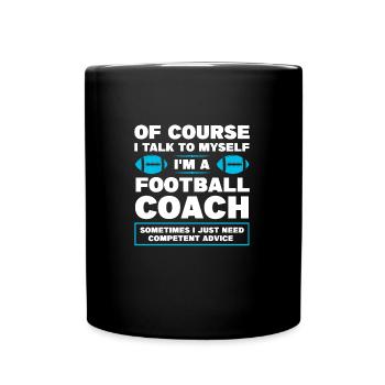 Coach Football Coach Football Game Gift - Full Colour Mug - black - Front