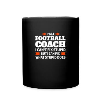 Coach Football Coach Football Game Gift - Full Colour Mug - black - Front