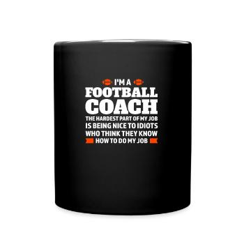 Coach Football Coach Football Game Gift - Full Colour Mug - black - Front