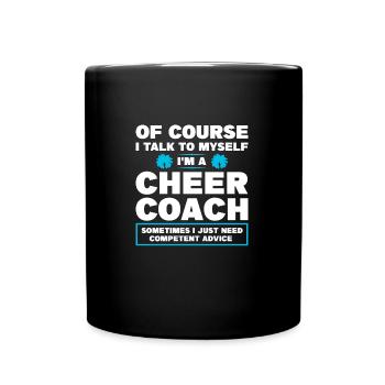 coach cheer sport cheer coach gift - Full Colour Mug - black - Front