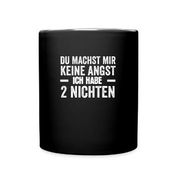 Onkel 2 Nichten Nichten Geschenk - Tasse einfarbig - Schwarz - Vorne