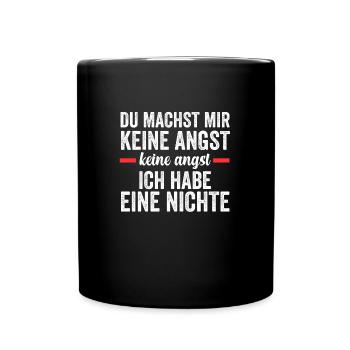 Onkel Nichte Onkels Geschenk - Tasse einfarbig - Schwarz - Vorne