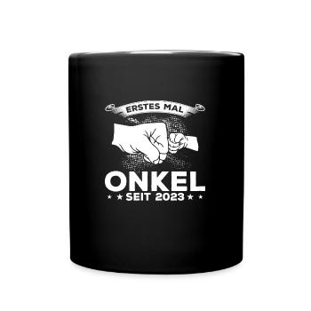 Onkel 2023 Familie Onkels Geschenk - Tasse einfarbig - Schwarz - Vorne