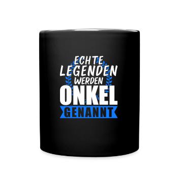 Onkel Familie Nichte Geschenk - Tasse einfarbig - Schwarz - Vorne