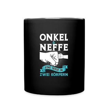 Onkel Neffe Onkels Geschenk - Tasse einfarbig - Schwarz - Vorne