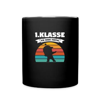 1.Klasse Dabbing Schulanfänger Geschenk - Tasse einfarbig - Schwarz - Vorne