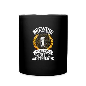 Brauerei Bier Geschenk - Tasse einfarbig - Schwarz - Vorne