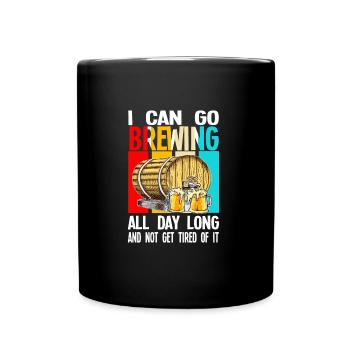 Brauerei Bier Geschenk - Tasse einfarbig - Schwarz - Vorne