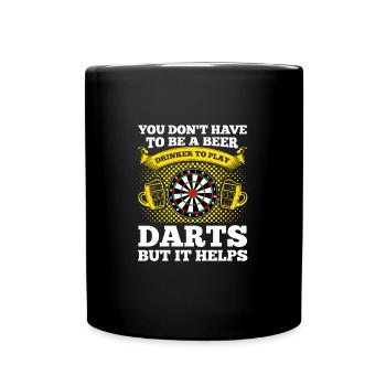 Darts Game Darts Player Gift - Full Colour Mug - black - Front