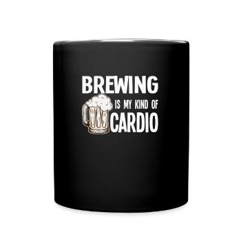 Brauerei Bier Geschenk - Tasse einfarbig - Schwarz - Vorne