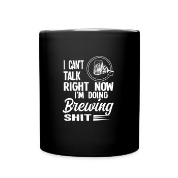 Brauerei Bier Geschenk - Tasse einfarbig - Schwarz - Vorne