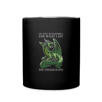 Dragon Dragon Mythical Creature Gift - Full Colour Mug - black - Front