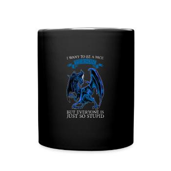 Dragon Dragon Mythical Creature Gift - Full Colour Mug - black - Front