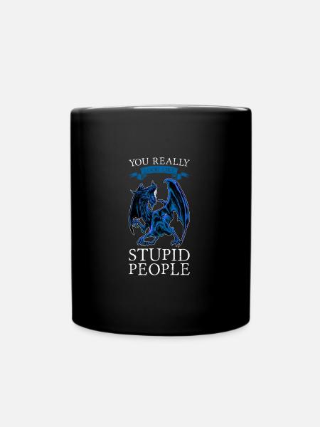 Drachen Drachen Fabelwesen Geschenk - Tasse einfarbig - Schwarz