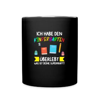 Kindergarten Abschluss Kindergarten-Abschluss Gesc - Tasse einfarbig - Schwarz - Vorne