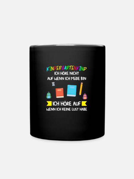Kindergarten Anfang Kindergartenkind Geschenk - Tasse einfarbig - Schwarz