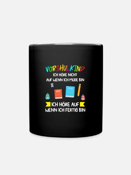 Vorschule Anfang Vorschüler Geschenk - Tasse einfarbig - Schwarz