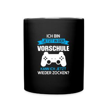Vorschule Gaming Vorschulkind Geschenk - Tasse einfarbig - Schwarz - Vorne