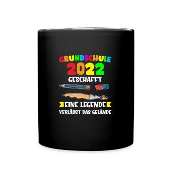 Grundschule 2022 Gaming Grundschüler Geschenk - Tasse einfarbig - Schwarz - Vorne