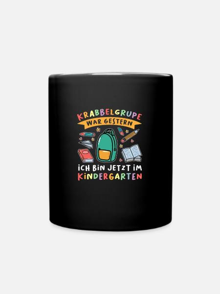 Kindergarten Anfang Kindergartenanfänger Geschenk - Tasse einfarbig - Schwarz