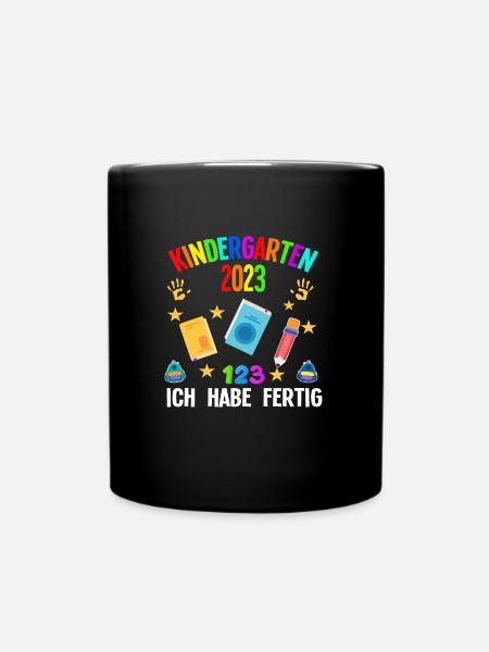 Kindergarten 2023 Abschluss Kita-Abschluss 2023 Ge - Tasse einfarbig - Schwarz