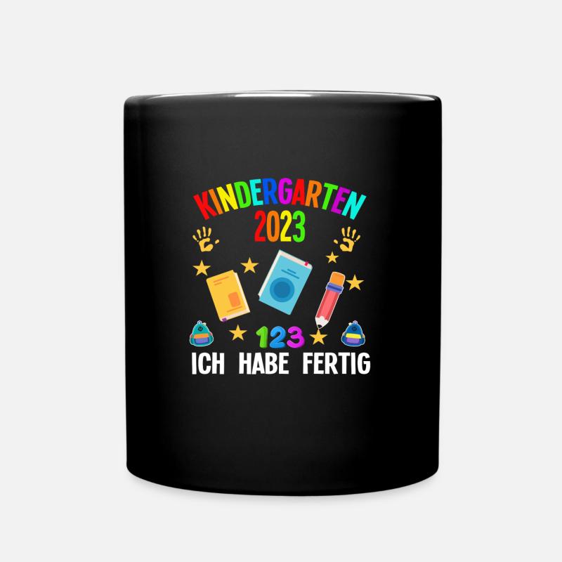 Kindergarten 2023 Abschluss Kita-Abschluss 2023 Ge - Tasse einfarbig - Schwarz