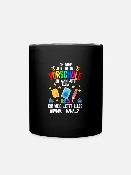 Vorschule Anfang Vorschüler Geschenk - Tasse einfarbig - Schwarz