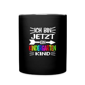 Kindergarten Anfang Kita-Start Geschenk - Tasse einfarbig - Schwarz - Vorne