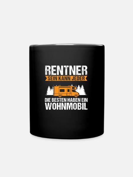 Campen camper Wanderung Geschenk - Tasse einfarbig - Schwarz